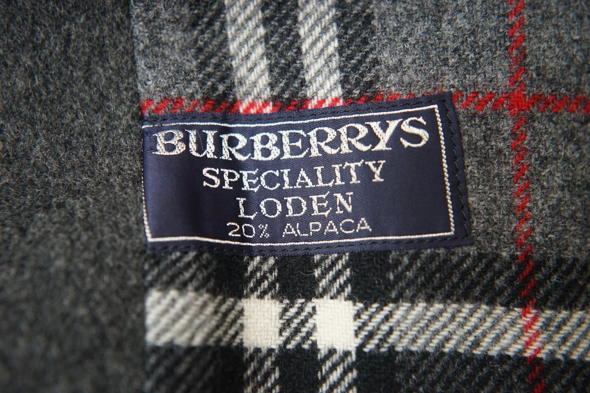 1980s Burberry "Gray" Loden Cloth Single Raglan Balmacaan Coat