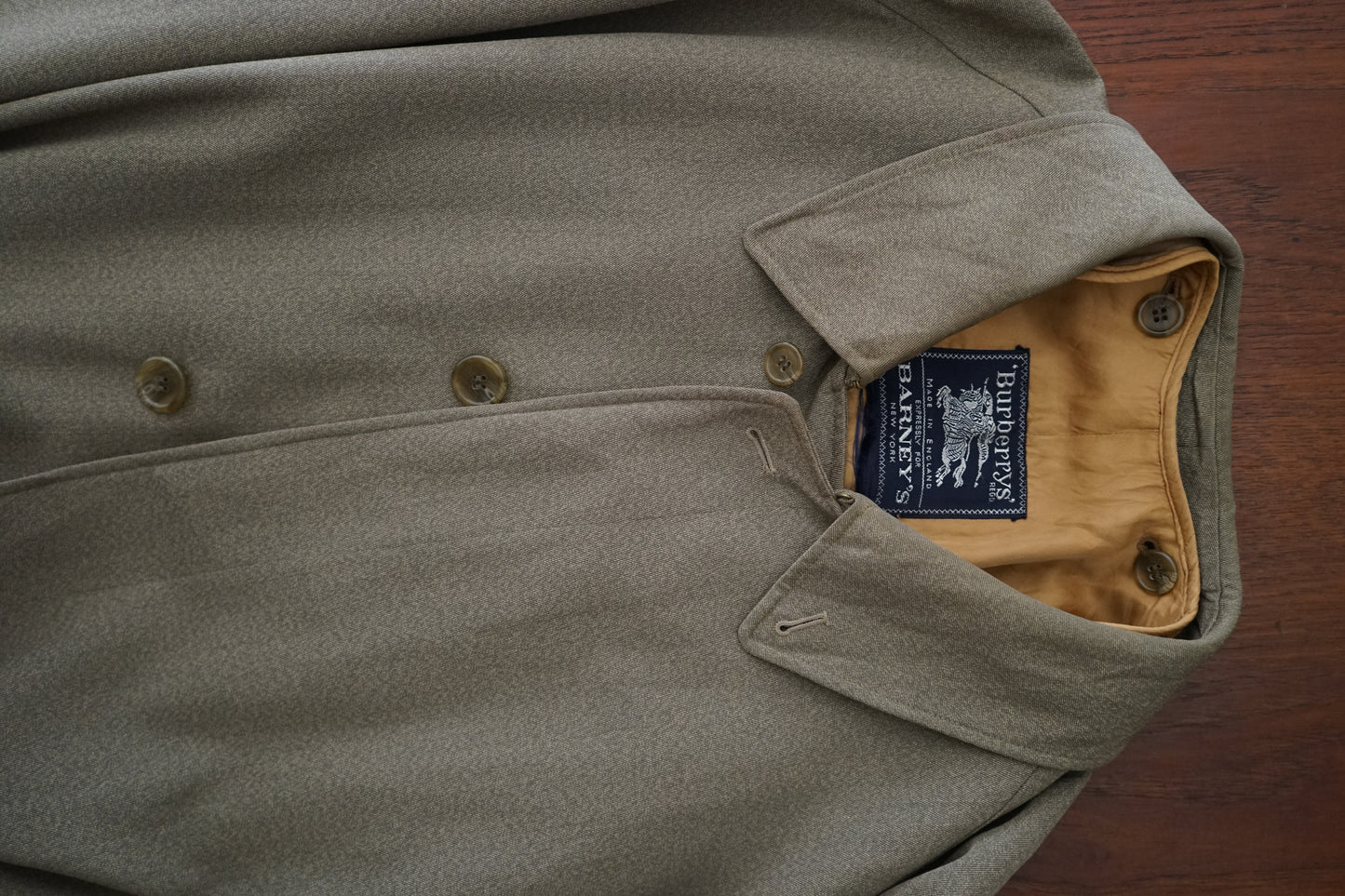 1980s Burberry × Barney’s Newyork “Covert Cloth” 一枚袖 Balmacaan Coat