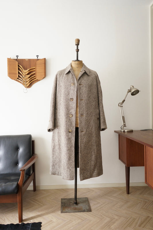 1960s Burberry Irish Tweed Balmacaan Coat