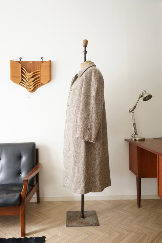 1960s Burberry Irish Tweed Balmacaan Coat