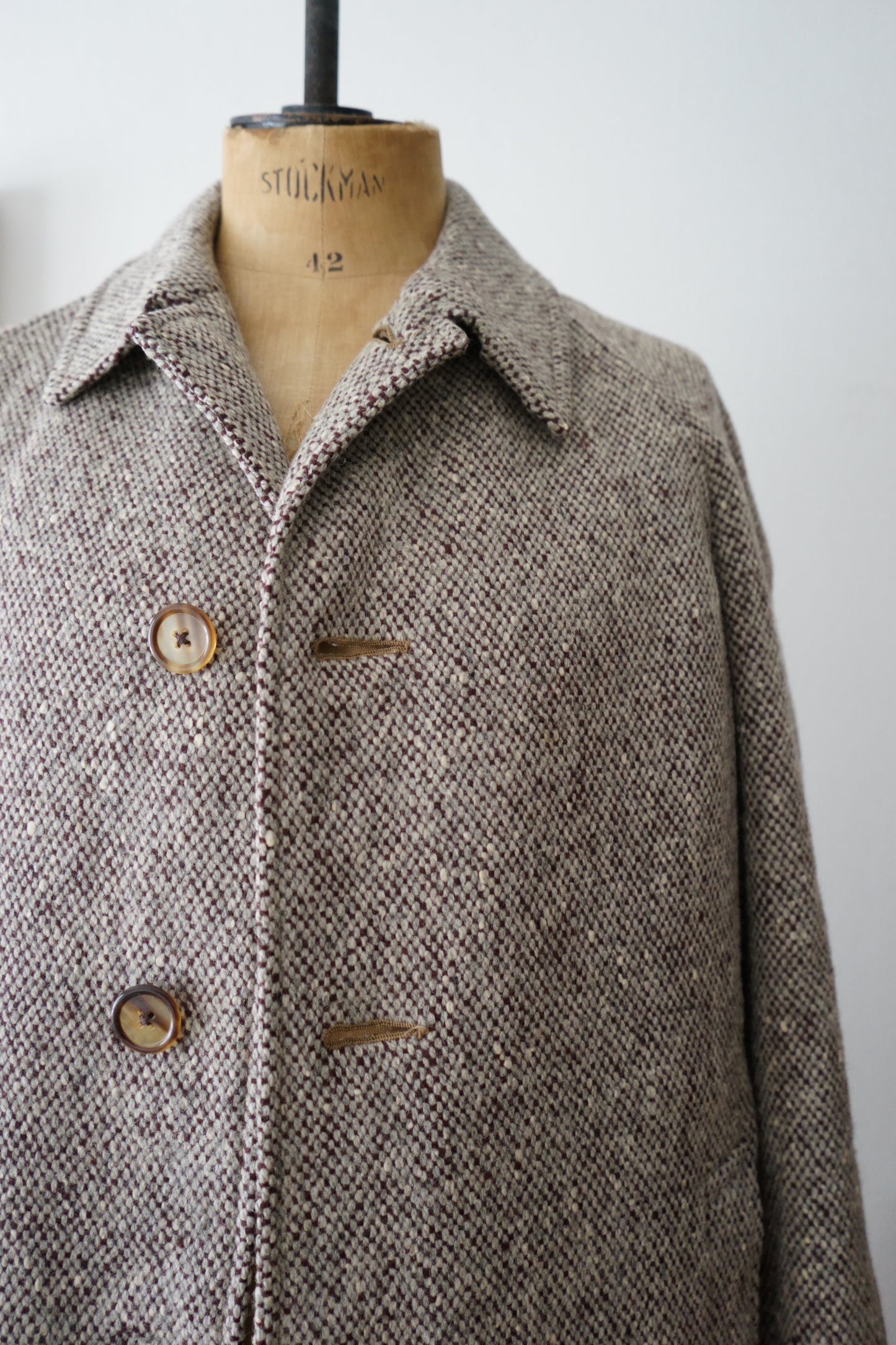 1960s Burberry Irish Tweed Balmacaan Coat