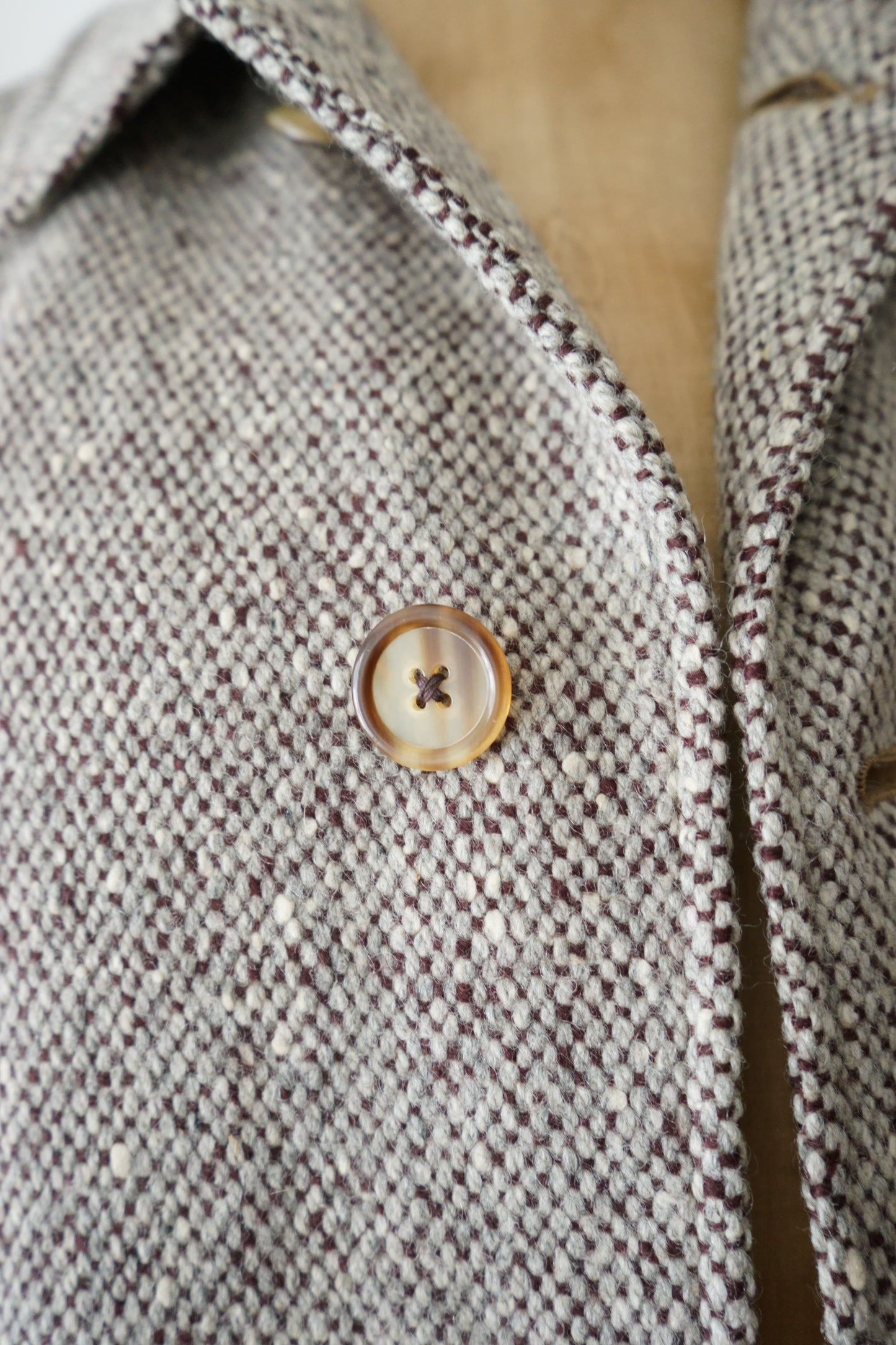 1960s Burberry Irish Tweed Balmacaan Coat