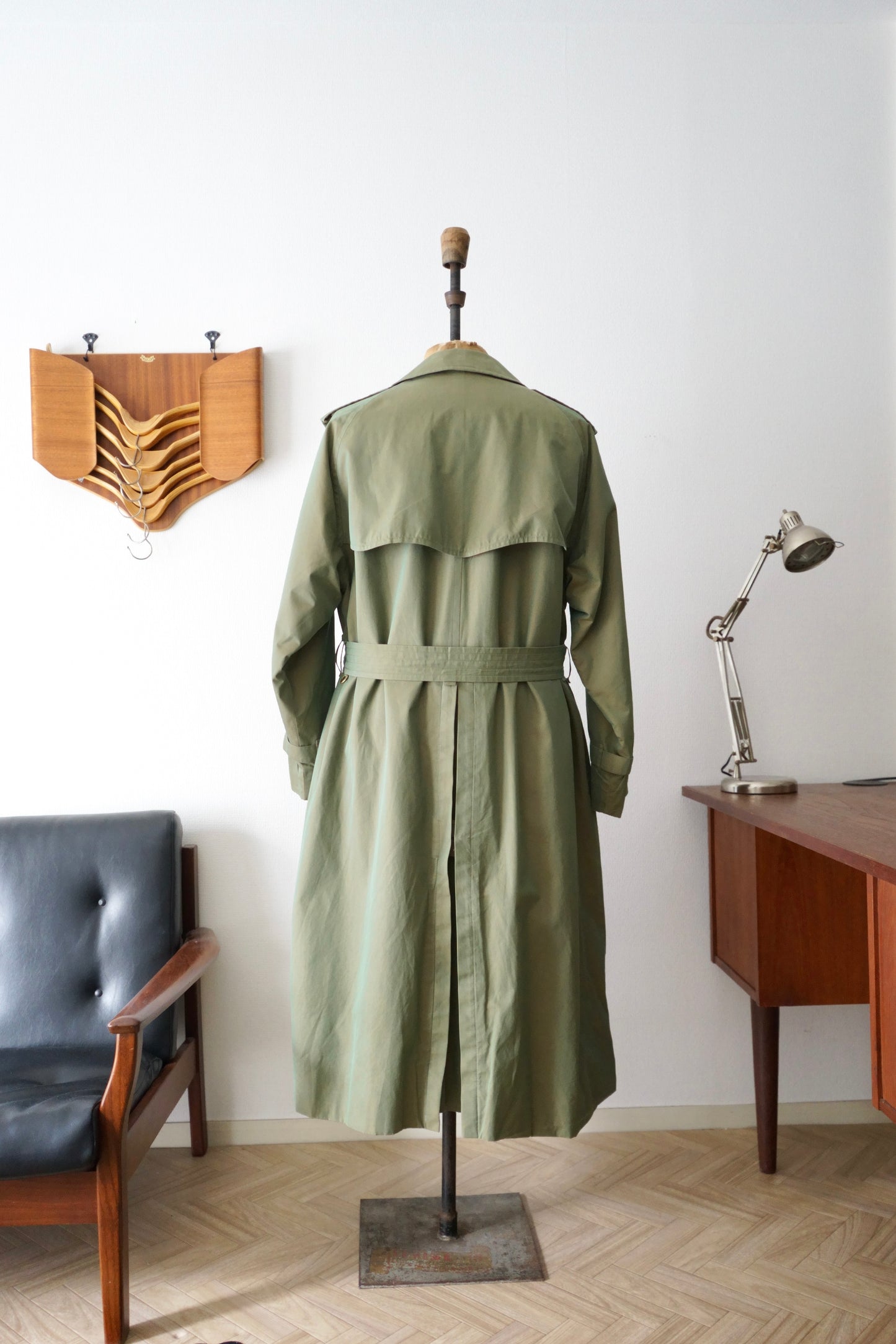 1980s Burberry TR21 玉虫色 一枚袖 Balmacaan Coat with Liner