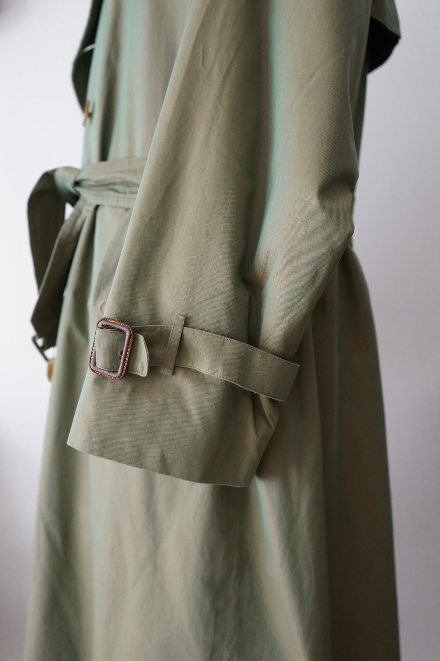 1980s Burberry TR21 玉虫色 一枚袖 Balmacaan Coat with Liner