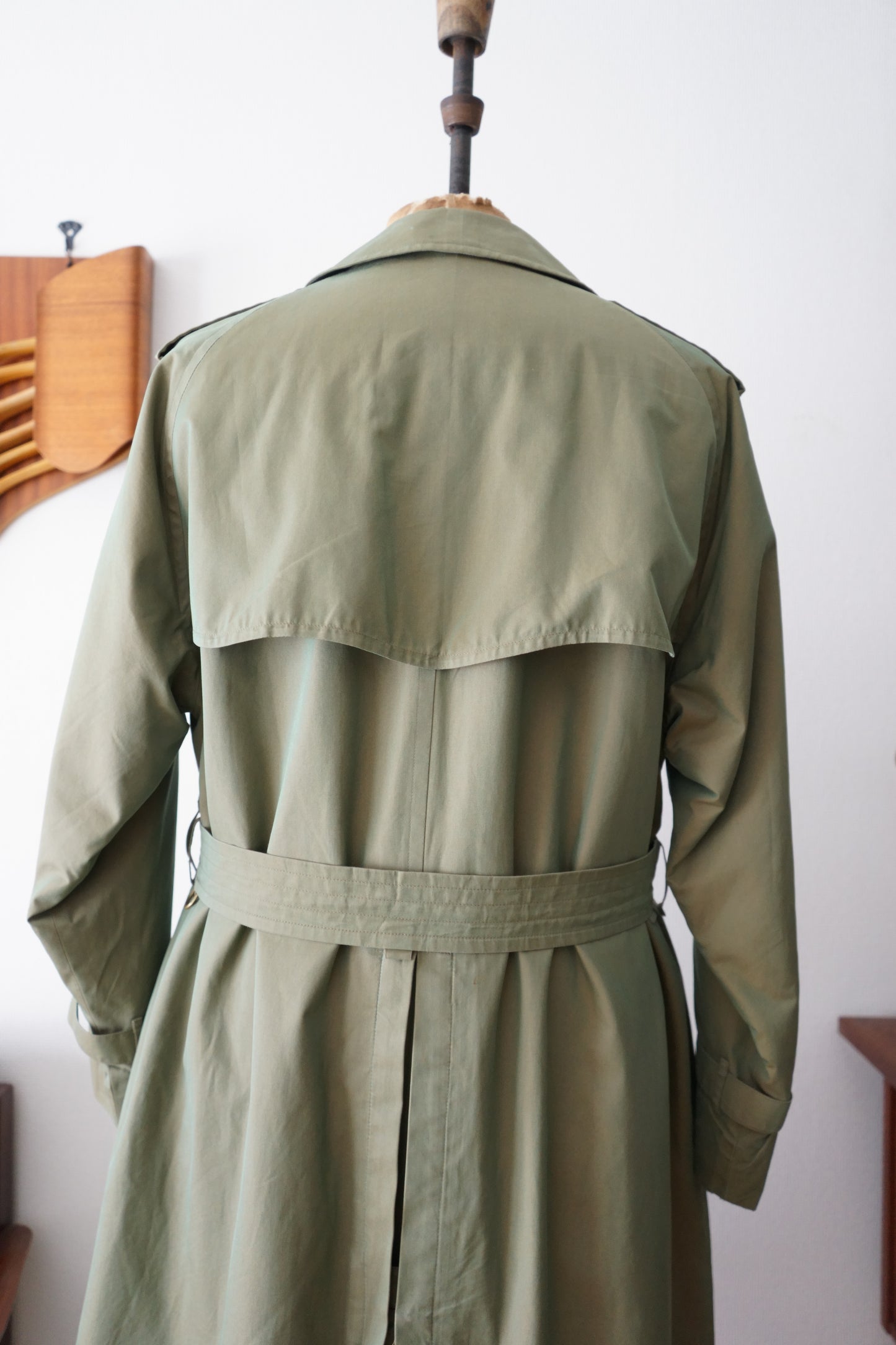 1980s Burberry TR21 玉虫色 一枚袖 Balmacaan Coat with Liner