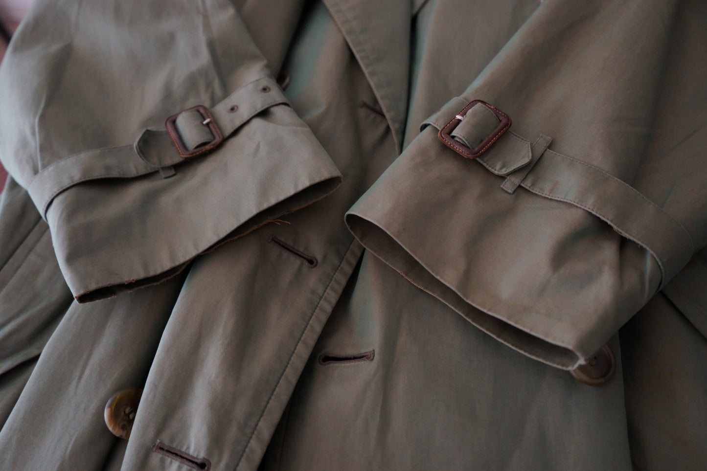 1980s Burberry TR21 玉虫色 一枚袖 Balmacaan Coat with Liner