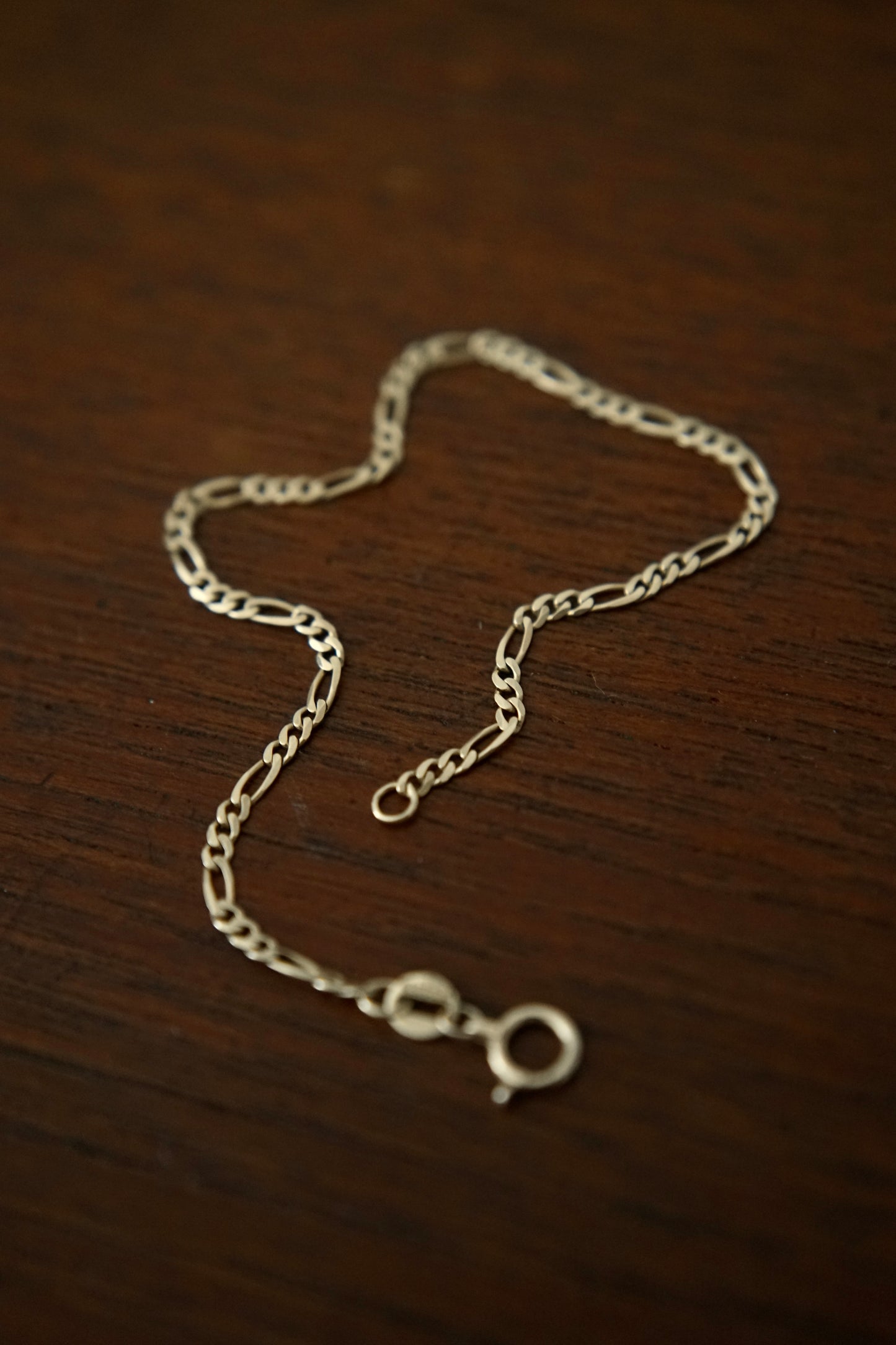 1992 London Assay 9ct Gold Figaro Chain Bracelet
