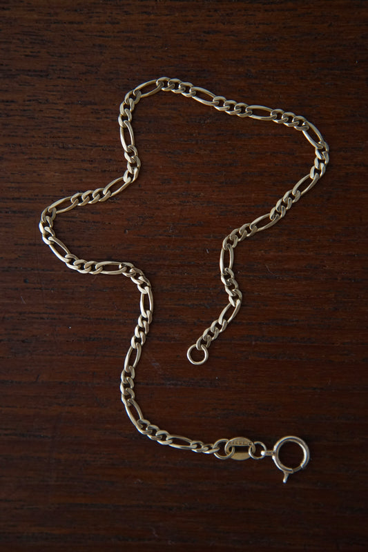1992 London Assay 9ct Gold Figaro Chain Bracelet