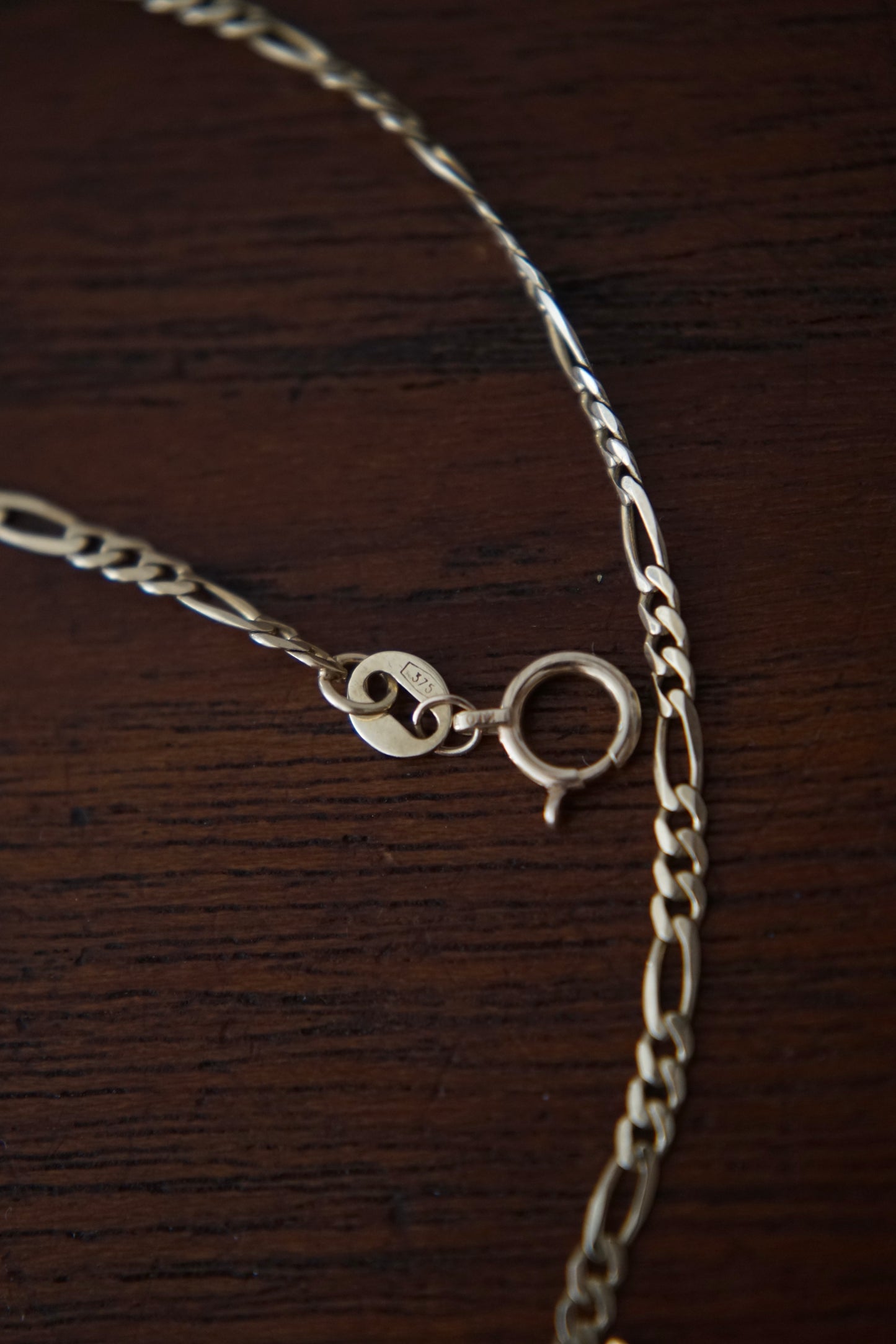 1992 London Assay 9ct Gold Figaro Chain Bracelet
