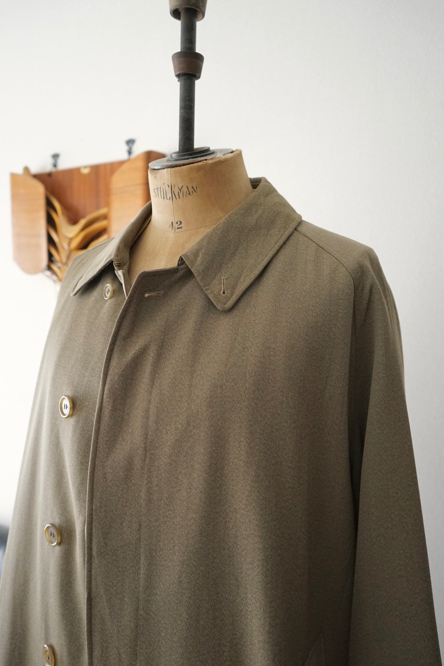 1980s Burberry × Barney’s Newyork “Covert Cloth” 一枚袖 Balmacaan Coat