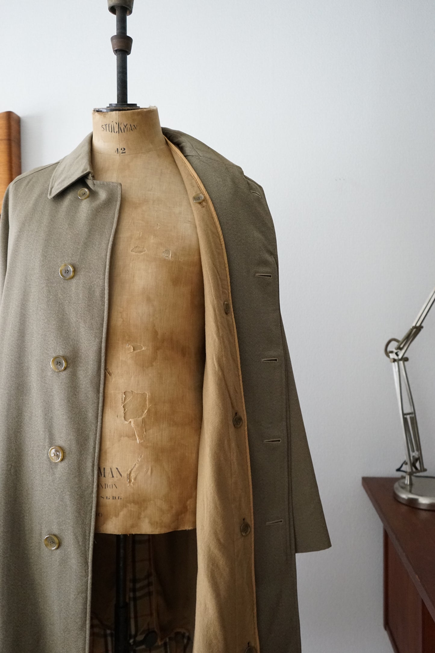 1980s Burberry × Barney’s Newyork “Covert Cloth” 一枚袖 Balmacaan Coat