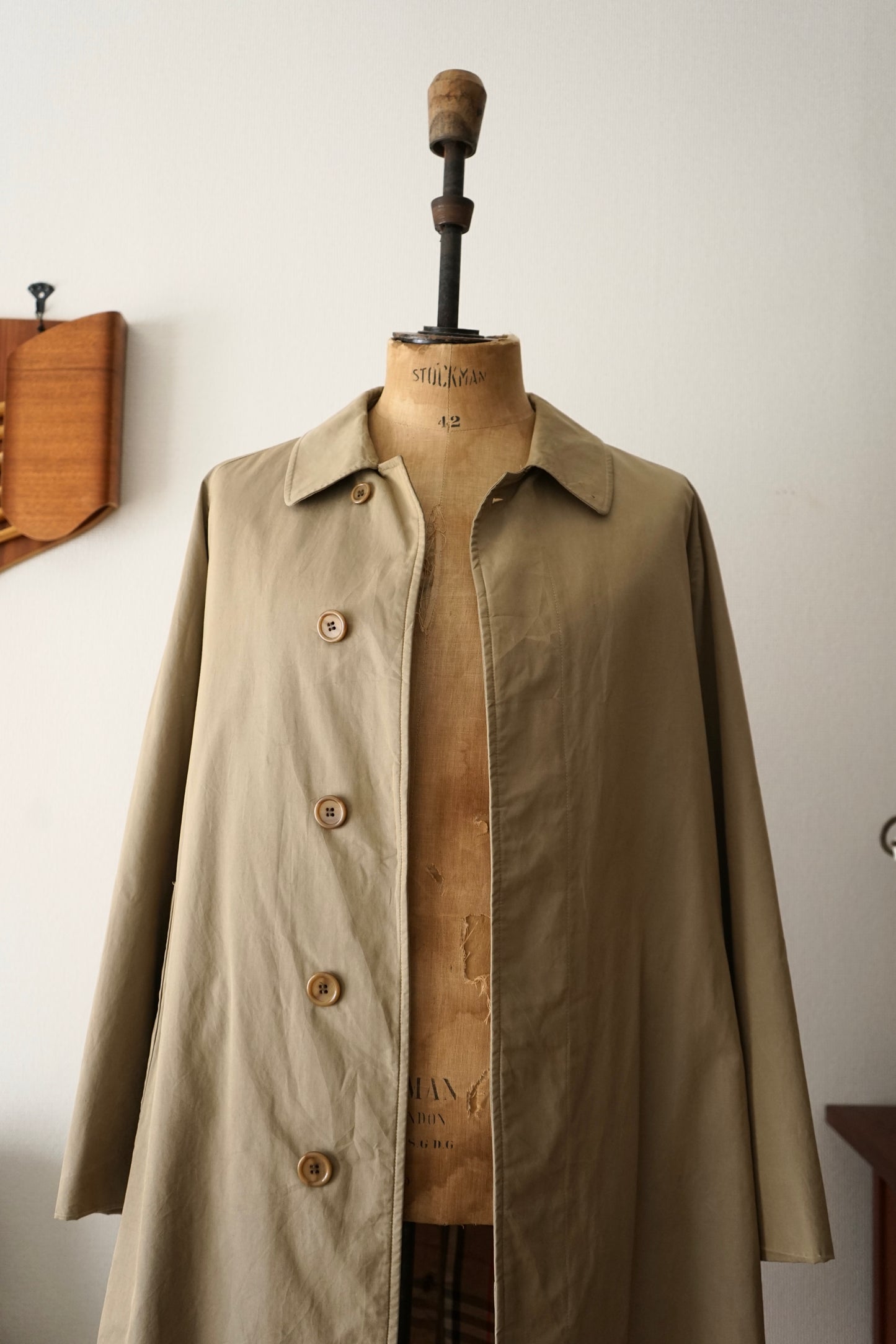 1970s Burberry 一枚袖 Balmacaan Coat COTTON100