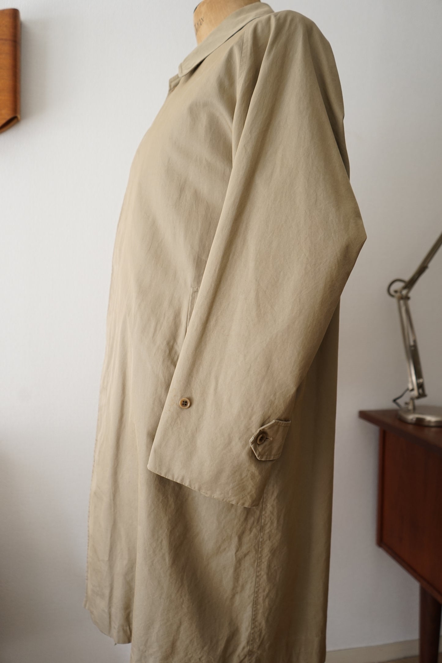 1970s Burberry 一枚袖 Balmacaan Coat COTTON100