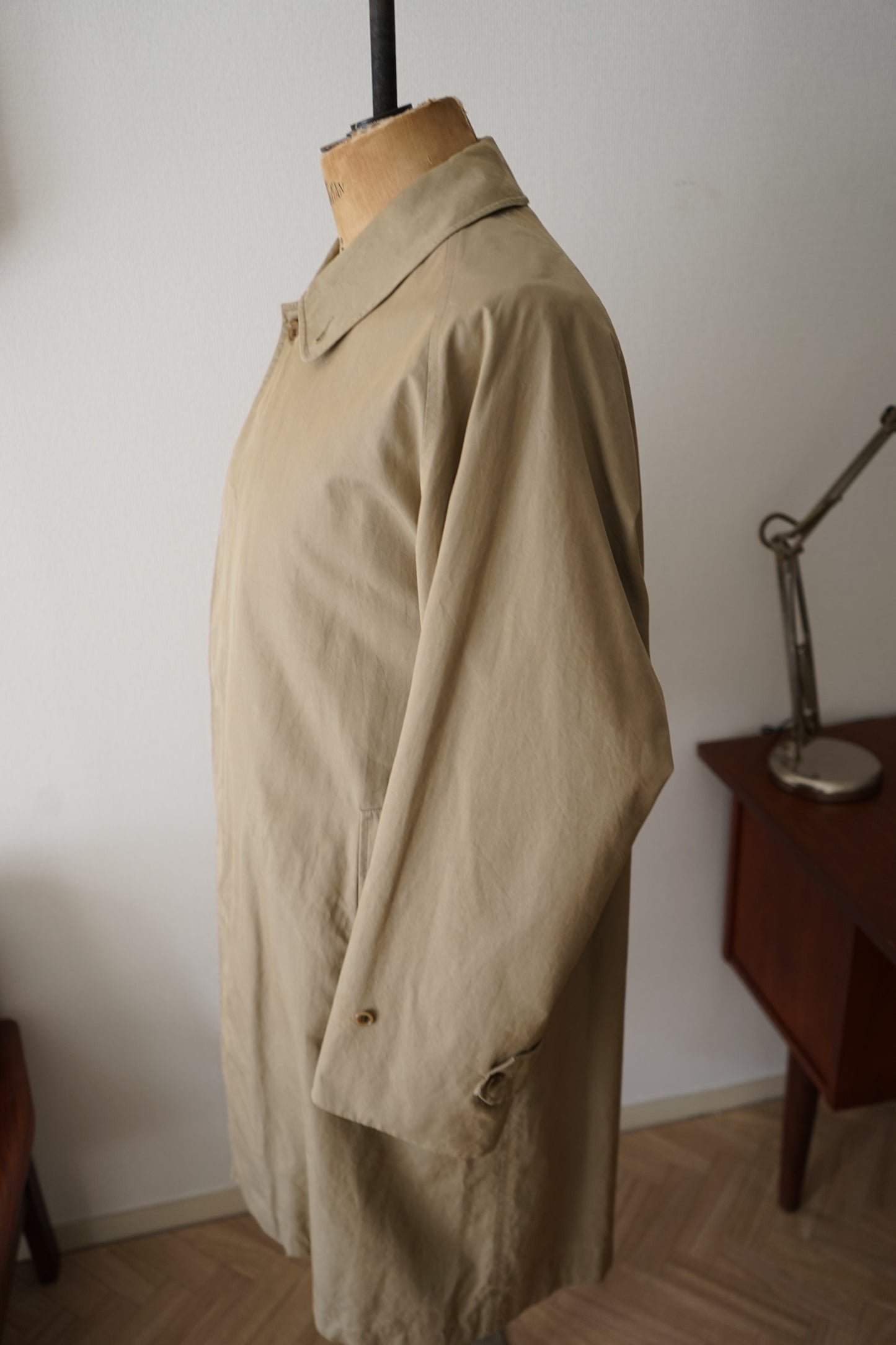 1970s Burberry 一枚袖 Balmacaan Coat COTTON100