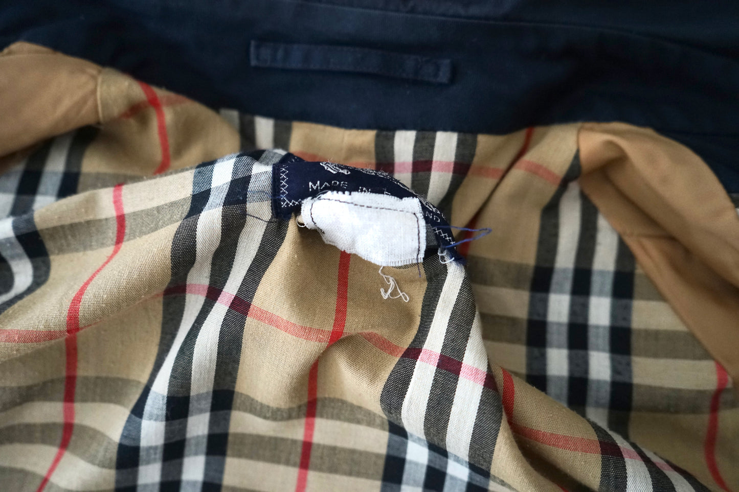 1970s Burberry Dark Navy 一枚袖 Balmacaan Coat