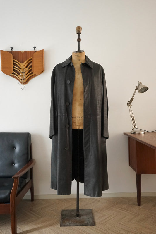 1990s Hermès Calfskin Long Coat