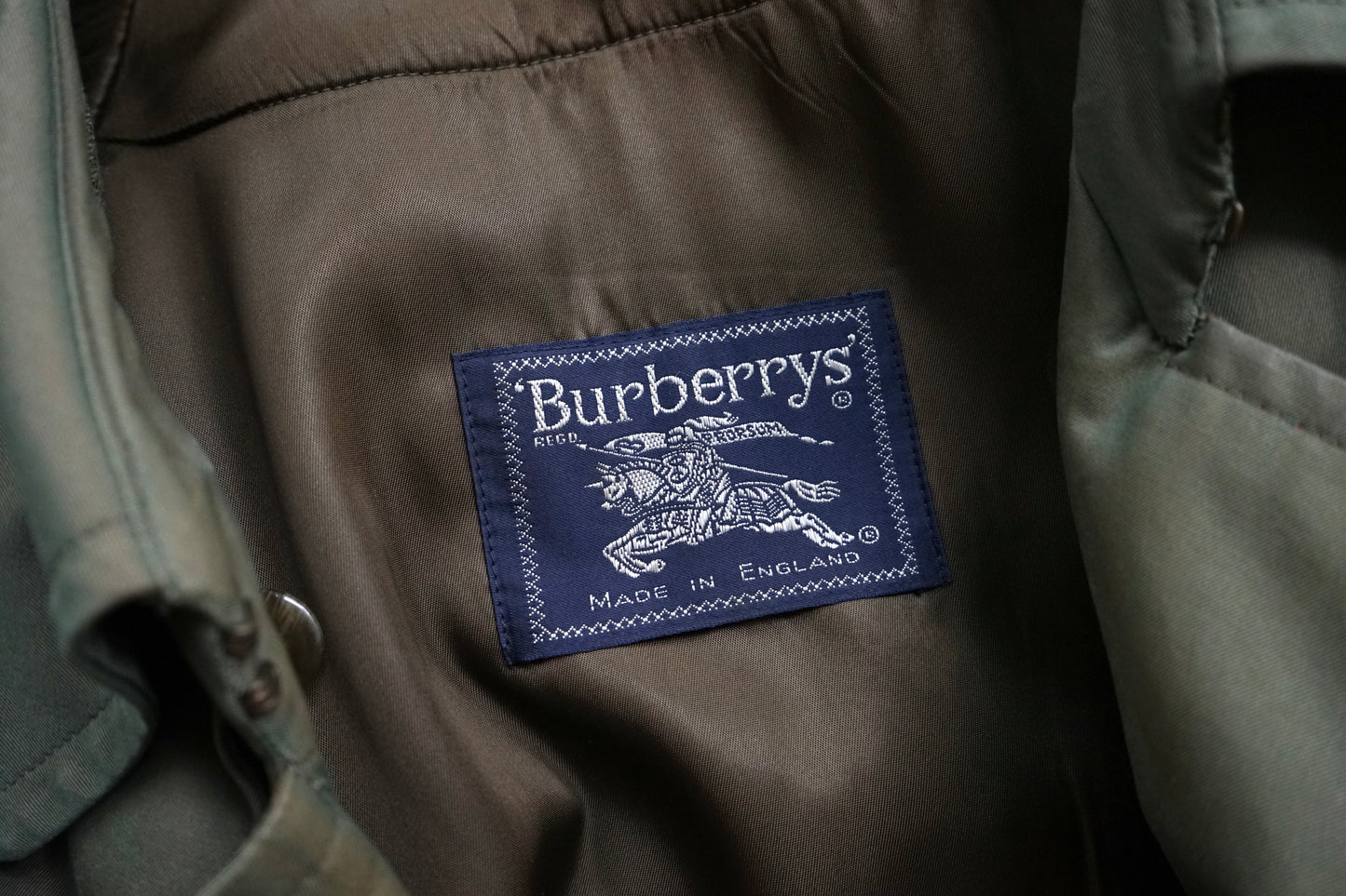 1980s Burberry TR21 玉虫色 一枚袖 Balmacaan Coat with Liner