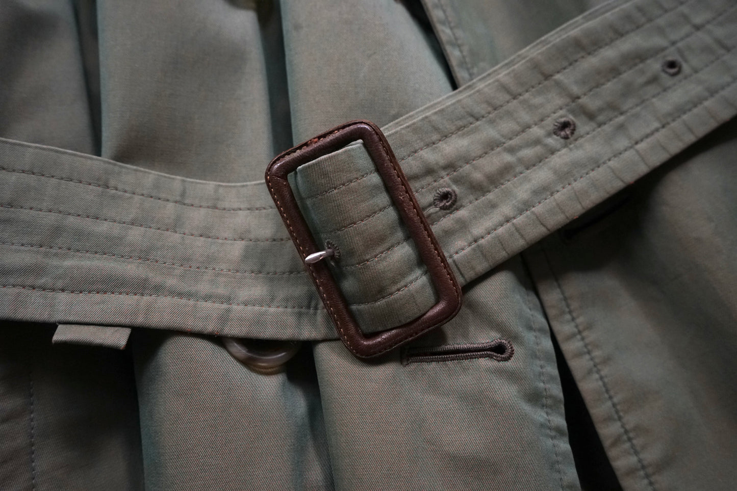 1980s Burberry TR21 玉虫色 一枚袖 Balmacaan Coat with Liner