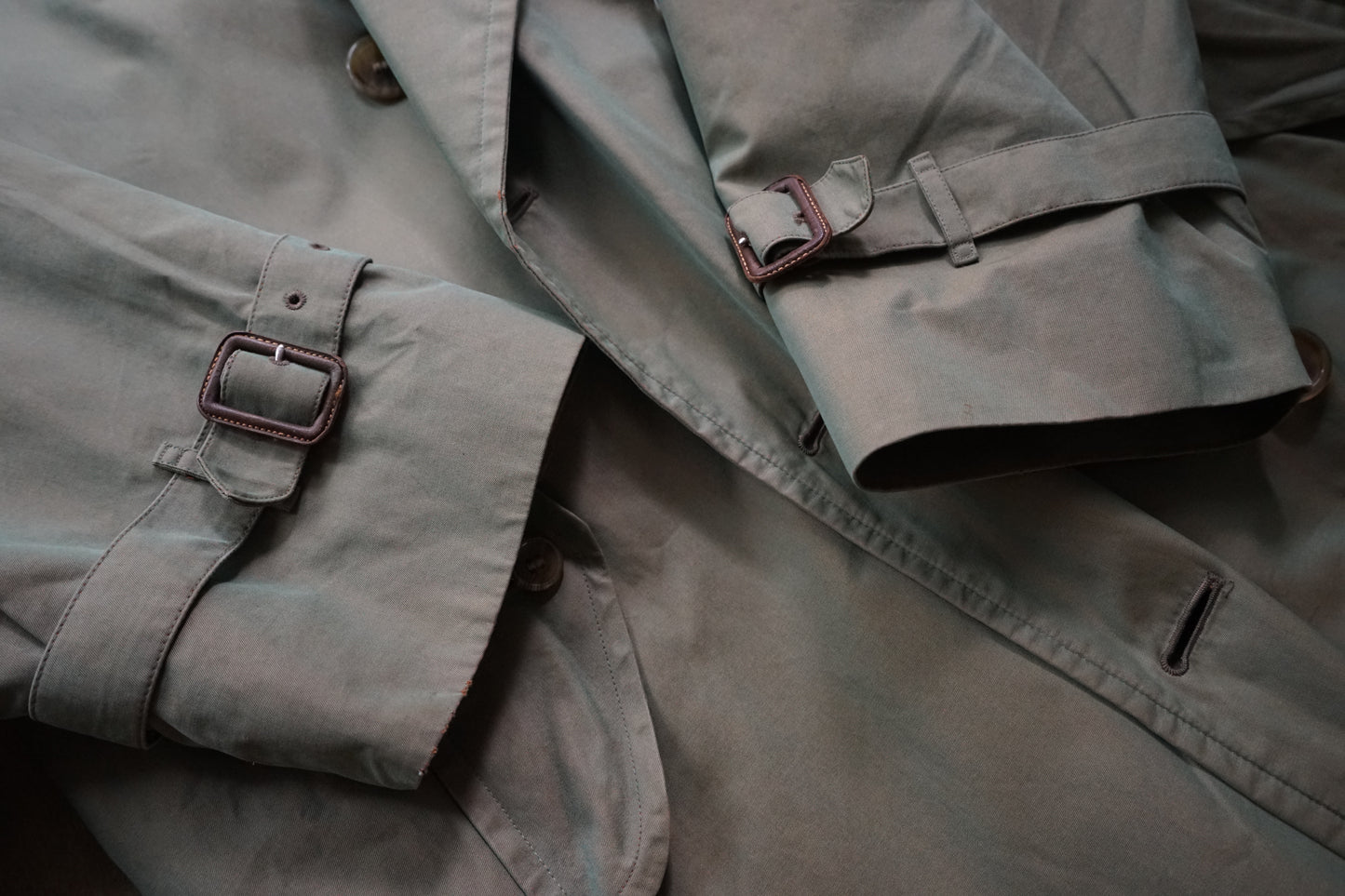 1980s Burberry TR21 玉虫色 一枚袖 Balmacaan Coat with Liner