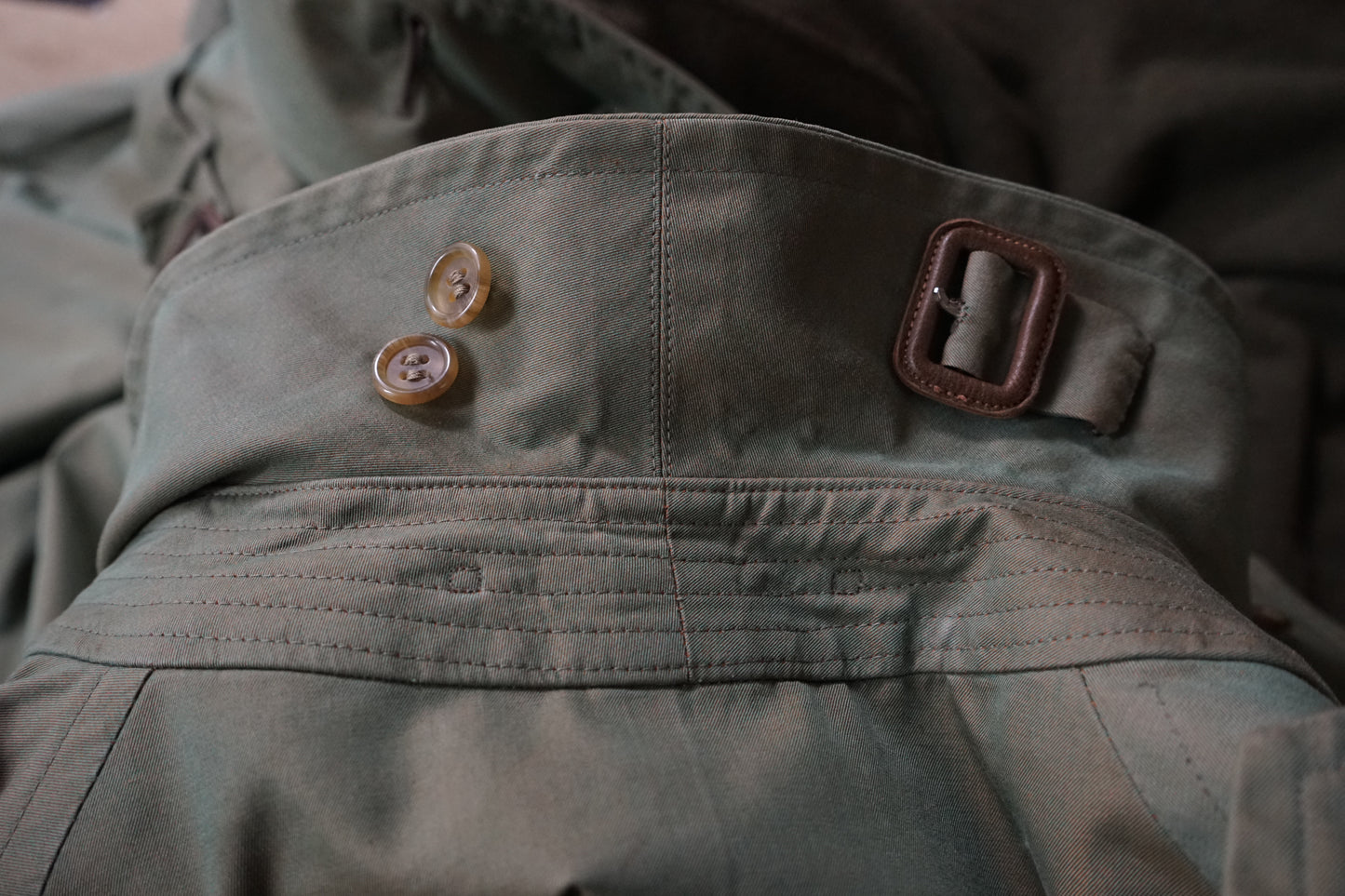 1980s Burberry TR21 玉虫色 一枚袖 Balmacaan Coat with Liner