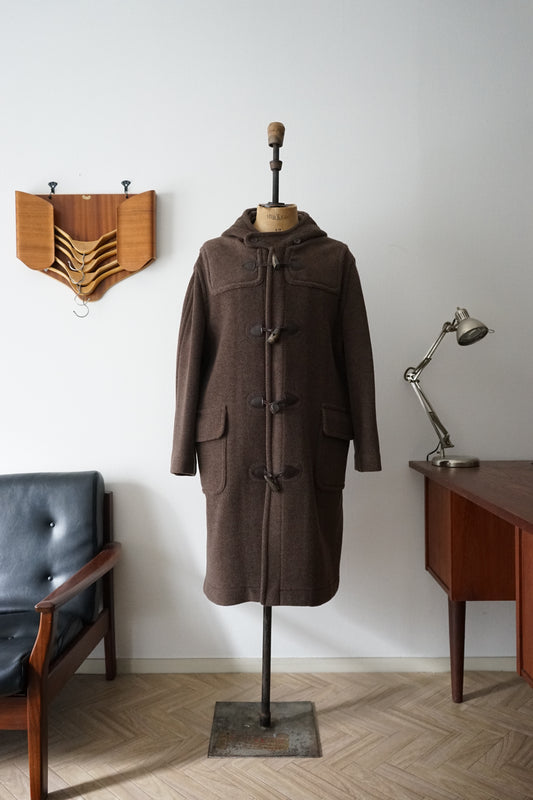 1990s Brooks Brothers  "Brown" MoorBrook Fabric Duffel Coat Made in ENGLAND Medium