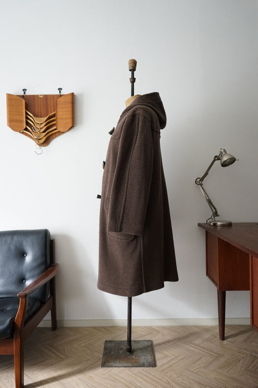 1990s Brooks Brothers  "Brown" MoorBrook Fabric Duffel Coat Made in ENGLAND Medium