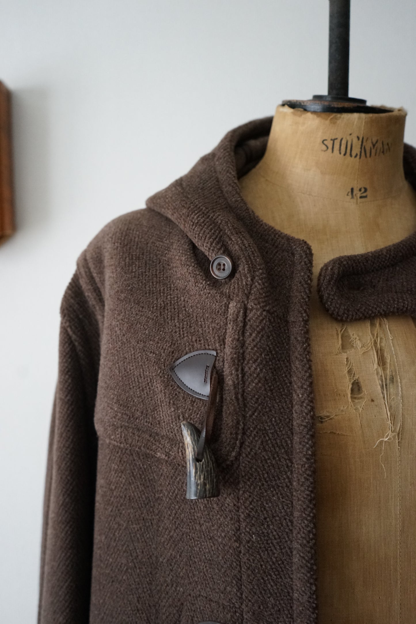 1990s Brooks Brothers  "Brown" MoorBrook Fabric Duffel Coat Made in ENGLAND Medium