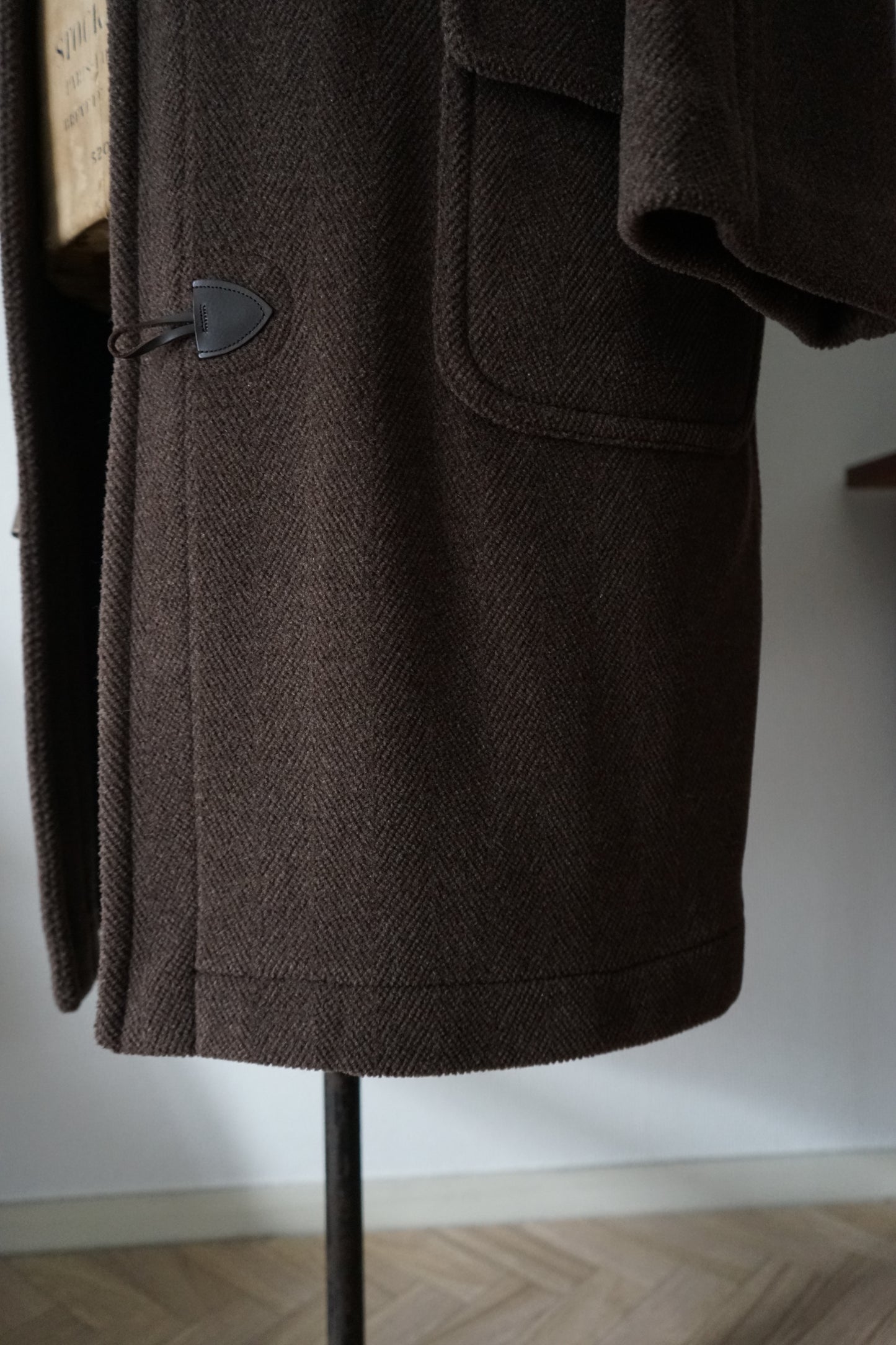 1990s Brooks Brothers  "Brown" MoorBrook Fabric Duffel Coat Made in ENGLAND Medium