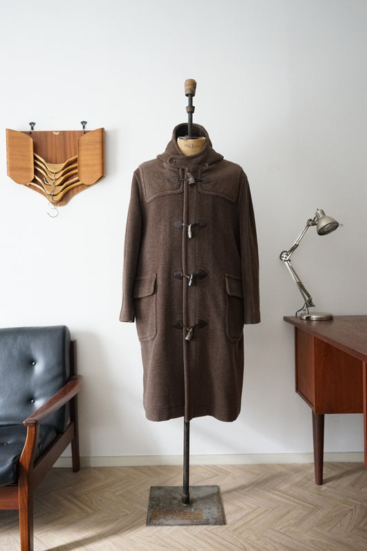 1990s Brooks Brothers  "Brown" MoorBrook Fabric Duffel Coat Made in ENGLAND LARGE