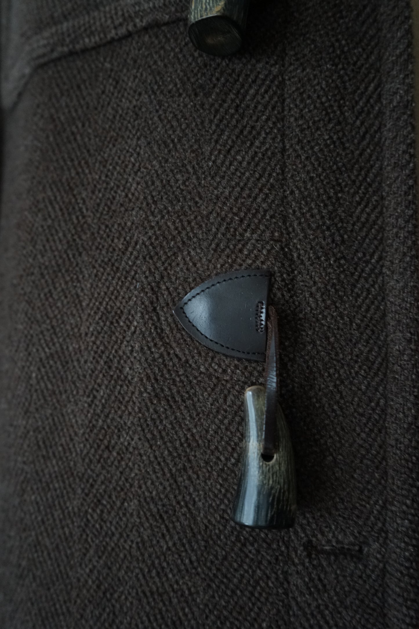 1990s Brooks Brothers  "Brown" MoorBrook Fabric Duffel Coat Made in ENGLAND LARGE