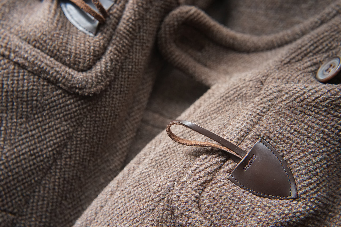 1990s Brooks Brothers  "Brown" MoorBrook Fabric Duffel Coat Made in ENGLAND LARGE