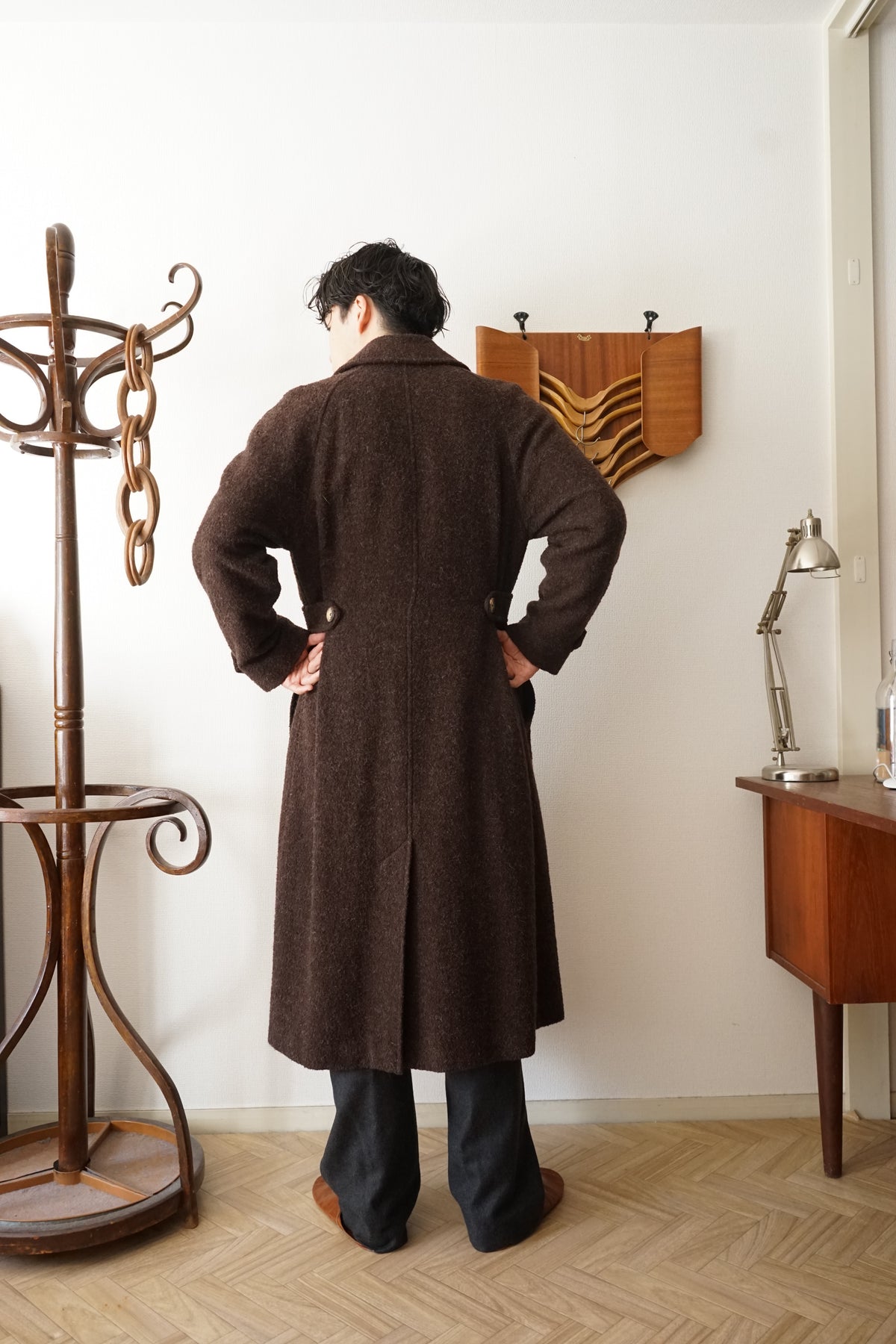 1980s HERMÈS Wool Trench Coat Made in France