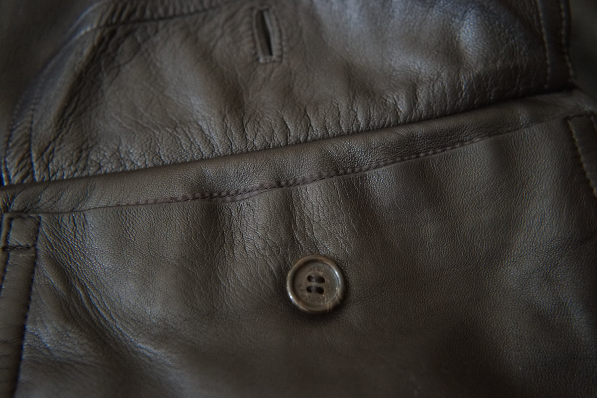 1980s Burberry Spain "Very Smooth" Leather Coverall