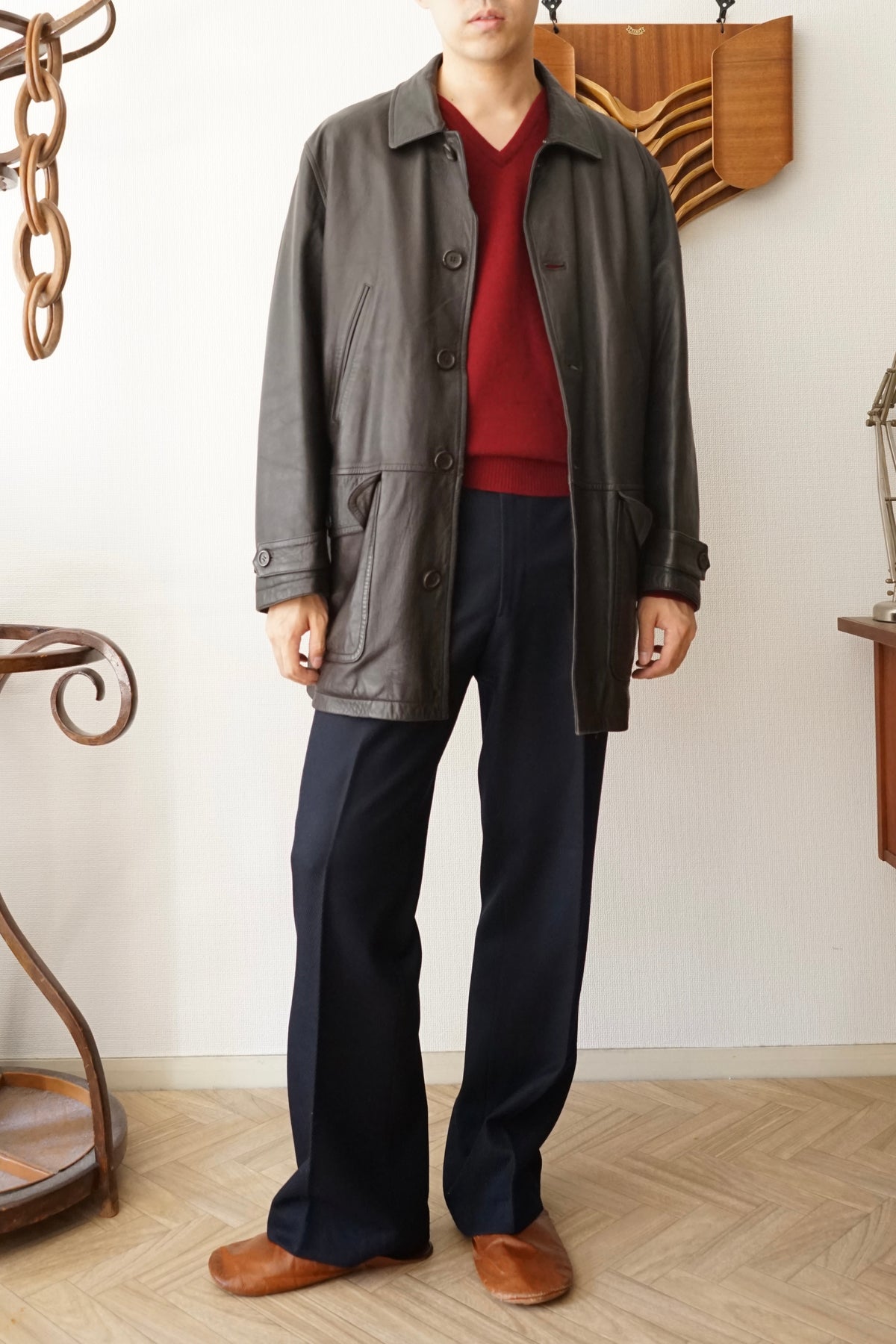 1980s Burberry Spain "Very Smooth" Leather Coverall