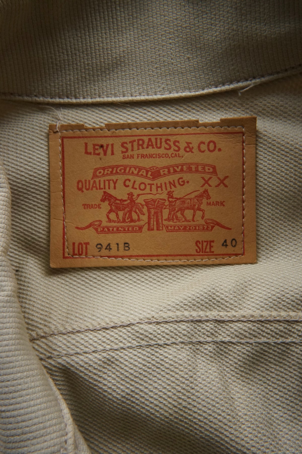 1960s LEVI'S 941B piqué "deadstock" 40