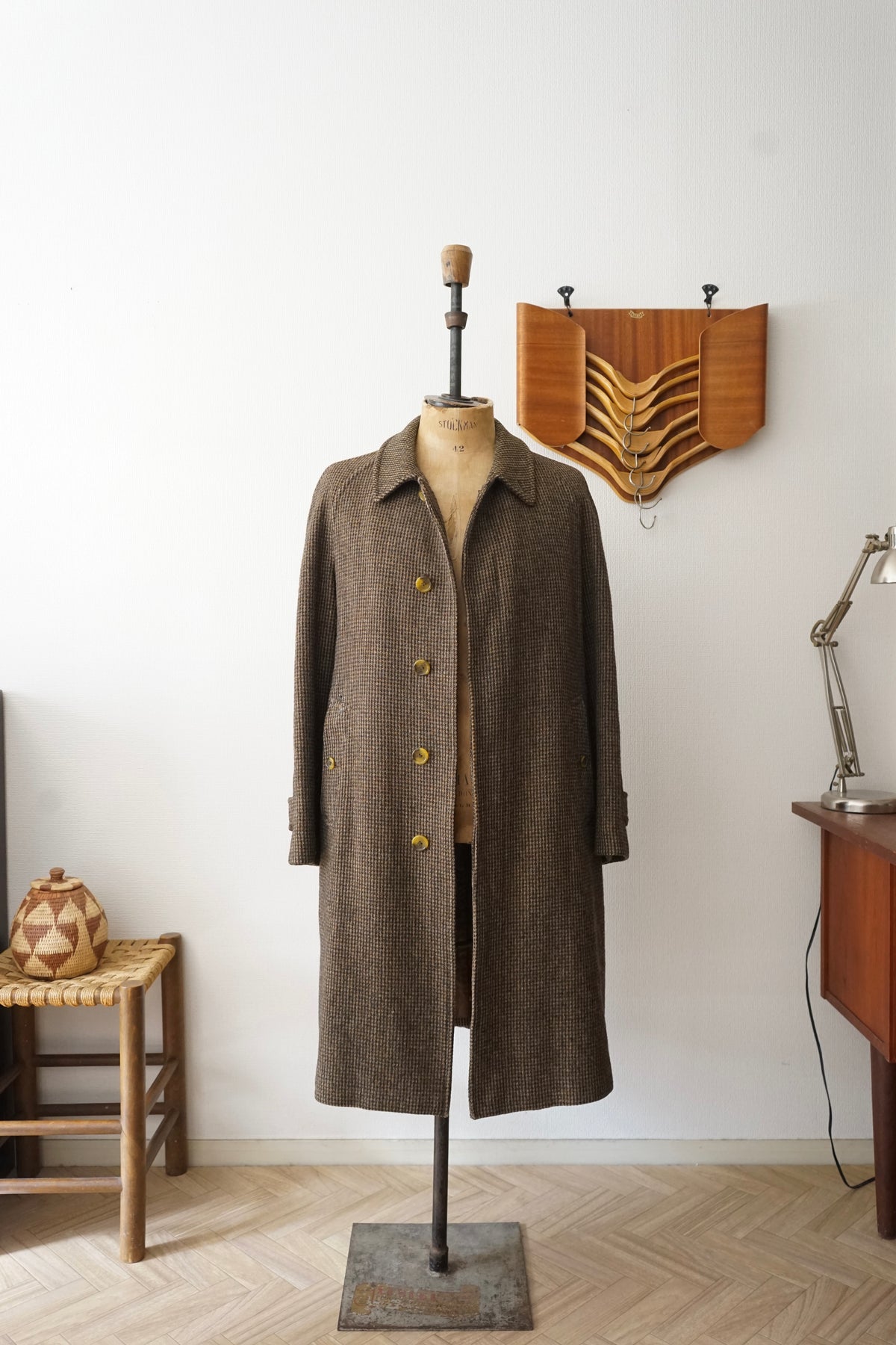 1980s Burberry "Shetland Tweed" Balmacaan Coat