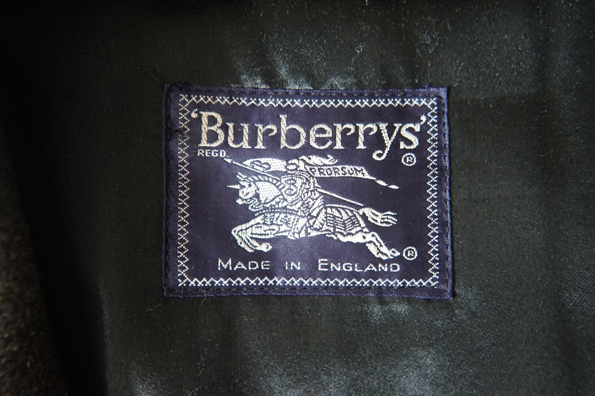 1980s Burberry "Gray" Loden Cloth Single Raglan Balmacaan Coat
