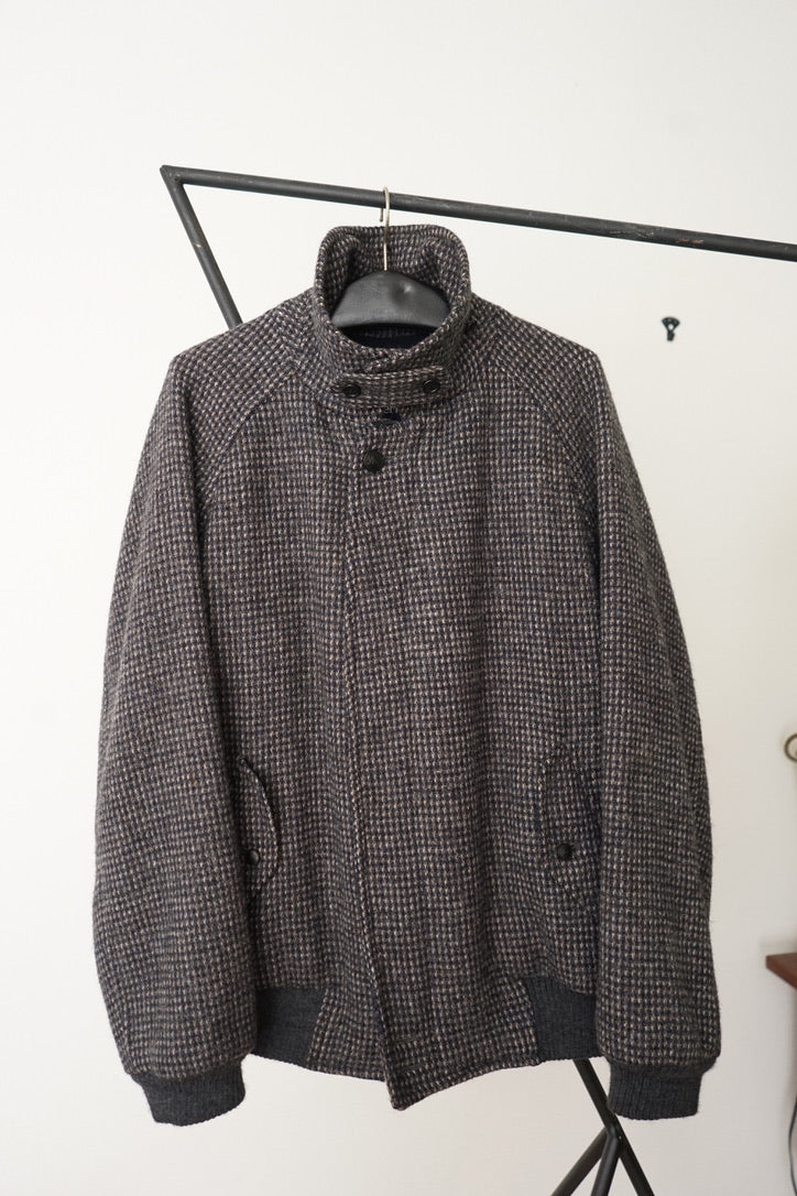 1990s Burberry Tweed Harrington Jacket Made in USA