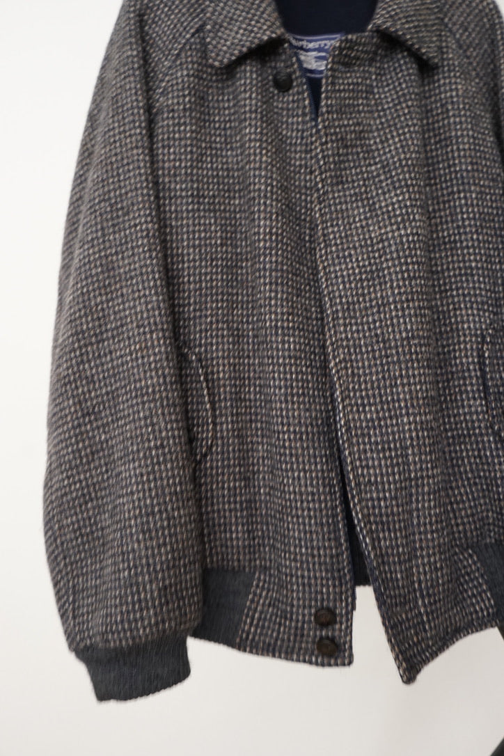 1990s Burberry Tweed Harrington Jacket Made in USA