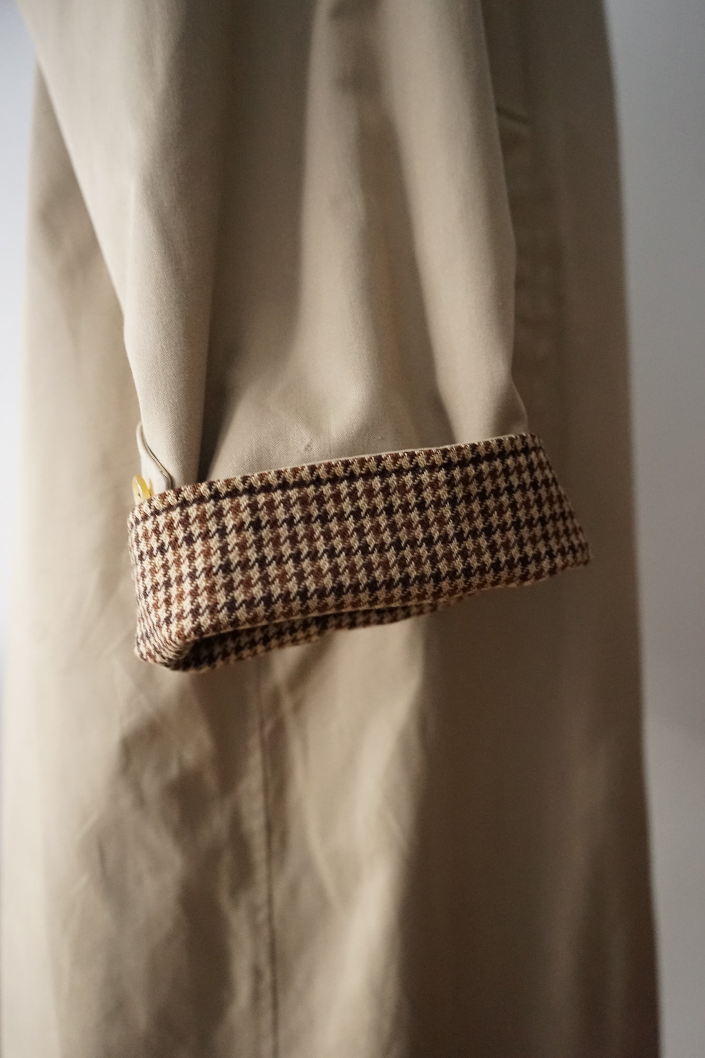 1980s Burberry Tweed × Gabardine “一枚袖” Reversible Balmacaan Coat