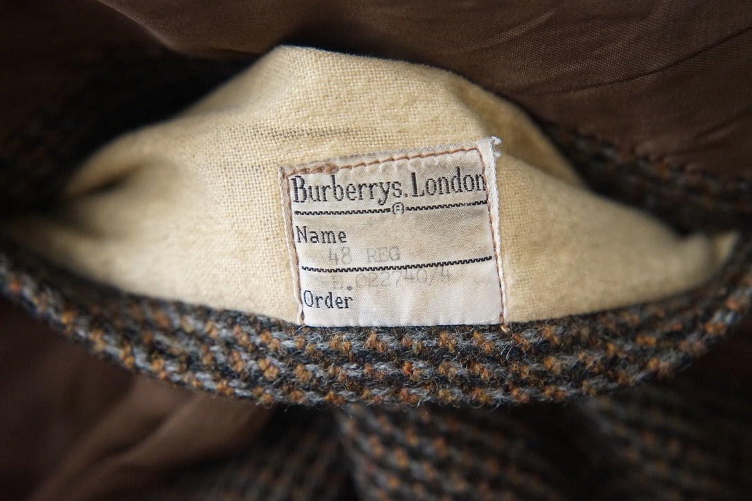 1980s Burberry "Shetland Tweed" Balmacaan Coat