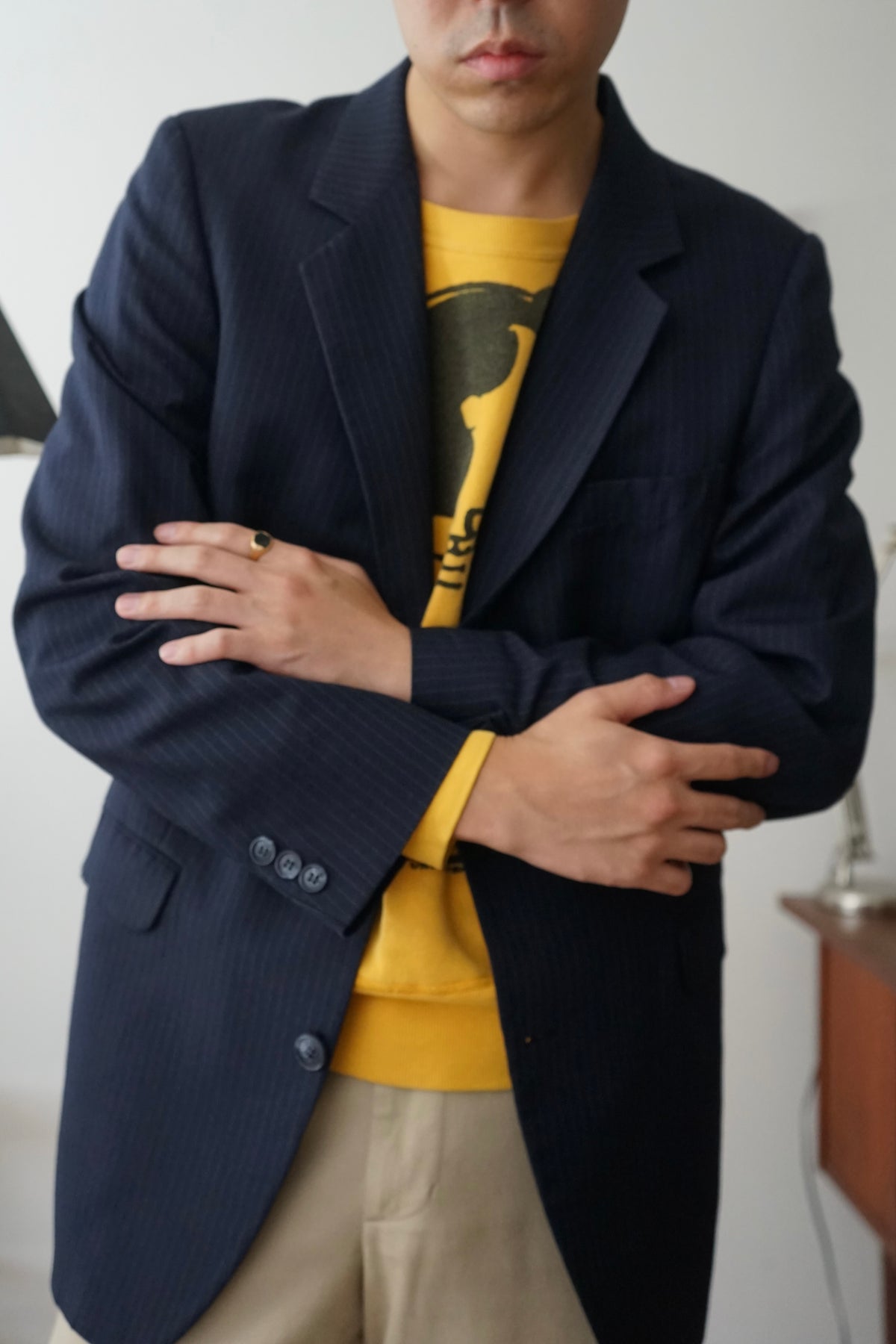 1970s Yves Saint Laurent Single Brest Tailored Jacket Made in FRANCE