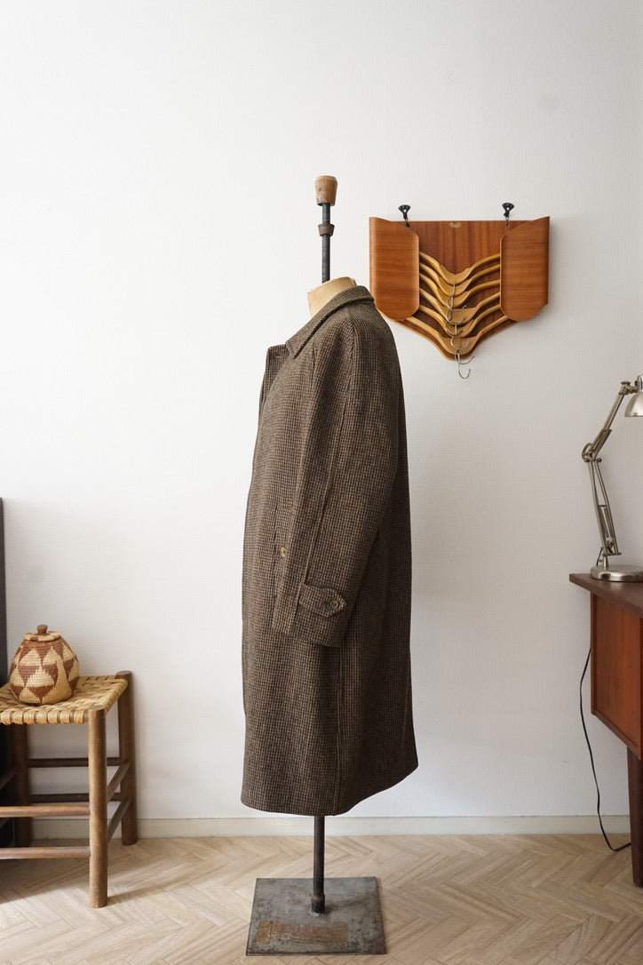 1980s Burberry "Shetland Tweed" Balmacaan Coat
