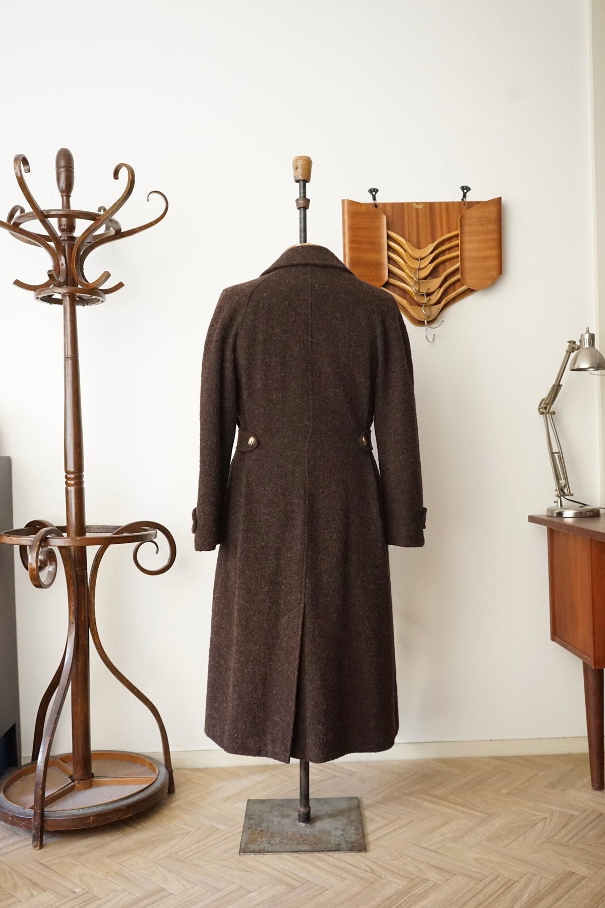 1980s HERMÈS Wool Trench Coat Made in France