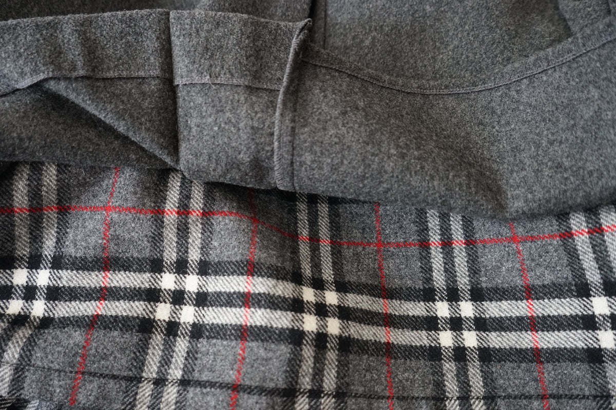 1980s Burberry "Gray" Loden Cloth Single Raglan Balmacaan Coat