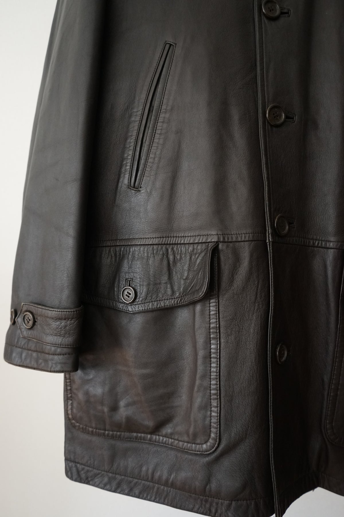 1980s Burberry Spain "Very Smooth" Leather Coverall