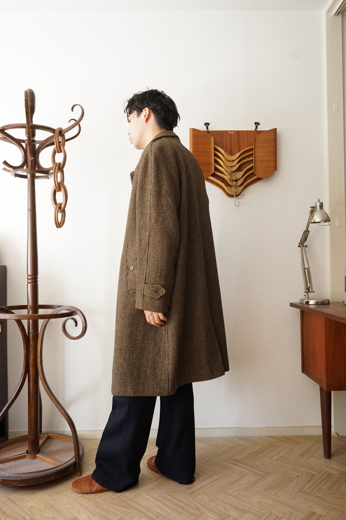 1980s Burberry "Shetland Tweed" Balmacaan Coat