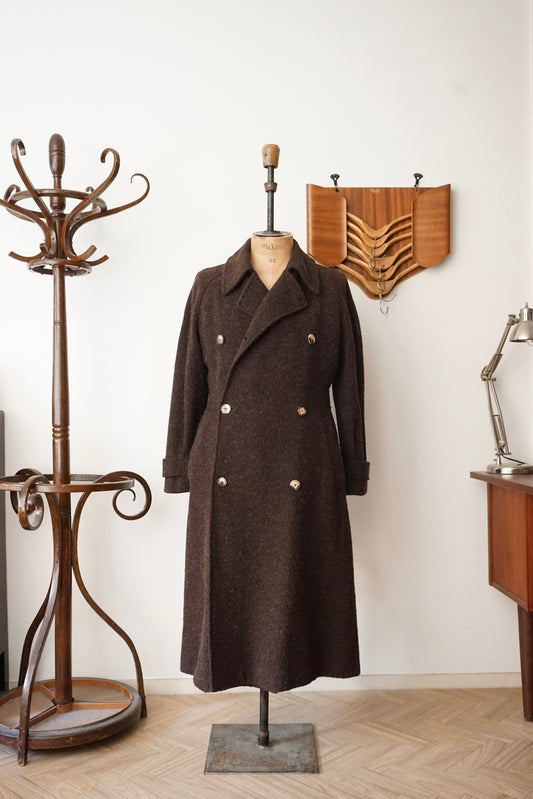 1980s HERMÈS Wool Trench Coat Made in France