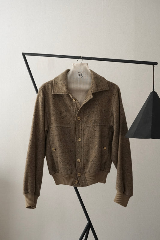 Late1970s Yves Saint Lauren Mix Tweed Blouson Made in France