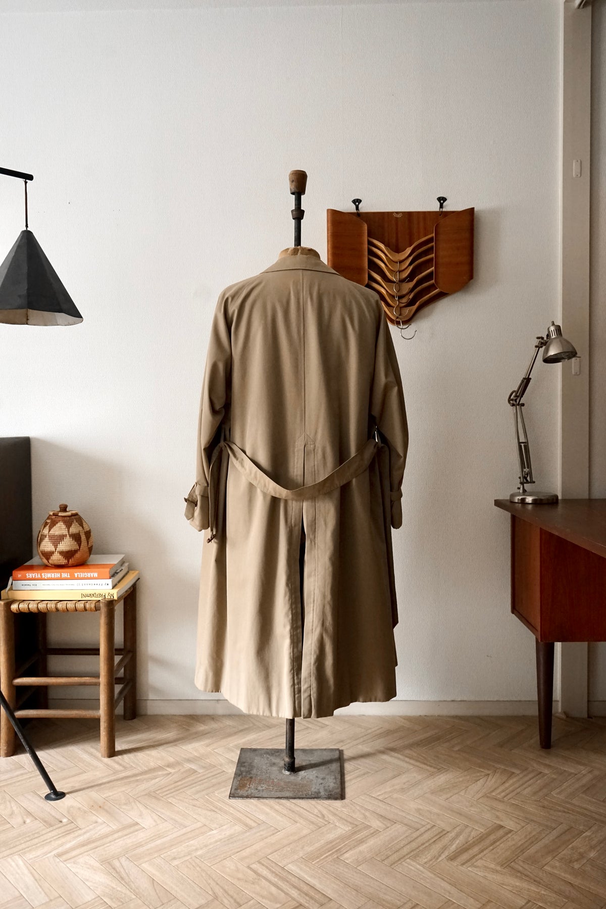 1980s Burberry Single Raglan Sleeve Belted Balmacaan Coat Cotton × Polyester 一枚袖